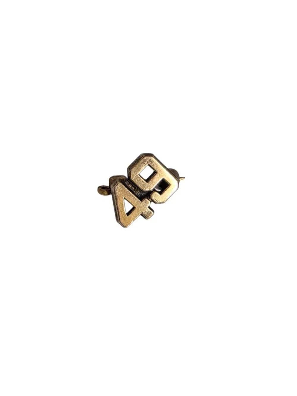 Vintage Collectible Pin 49 1949 10k Yellow Gold Great Design